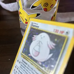Pokemon TCG Card English Shadowless Base Set Chansey 3/102 Holo Rare - Image 3