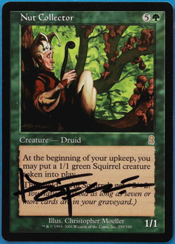 Nut Collector Odyssey NM Green Rare SIGNED MAGIC MTG CARD (ID# 504851) ABUGames - Image 1