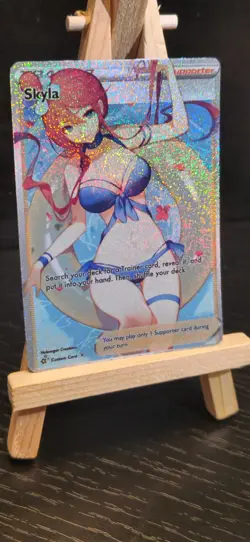 Pokemon Skyla Trainer Story Anime Waifu Foil Card - Image 2