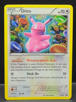 Pokemon TCG Ditto Black Star Promos Holo Card XY40 - Image 1