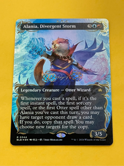 MTG Alania, Divergent Storm (Borderless) (Raised Foil) Bloomburrow Foil - Image 1