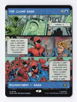 The Clone Saga (Borderless) (Foil) 0219 (R) MTG Marvel's Spider-Man (SPM) - Image 1