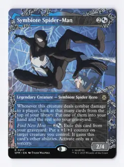 Symbiote Spider-Man (Borderless) 0217 (R) MTG Marvel's Spider-Man (SPM) - Image 1