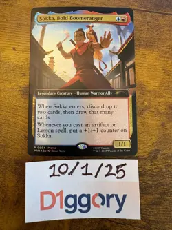 MTG MagicCon Atlanta Exclusive Promo - Avatar - Sokka, Bold Boomeranger Foil - Image 1