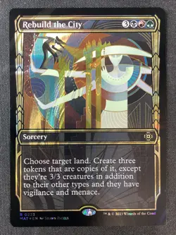 MTG March of the Machine: The Aftermath #222 Rebuild the City (Halo Foil) NM - Image 1