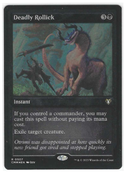 Deadly Rollick X1 Mtg Commander Masters NM Textured FOIL!! - Image 1