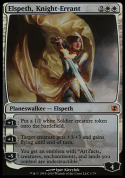 Elspeth, Knight-Errant -Foil Light Play MTG Duel Decks: Elspeth vs Tezzeret - Image 1