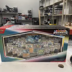 Pokemon TCG SV Prismatic Evolutions Lucario EX & Tyranitar EX Premium Collection - Image 1