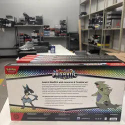 Pokemon TCG SV Prismatic Evolutions Lucario EX & Tyranitar EX Premium Collection - Image 2