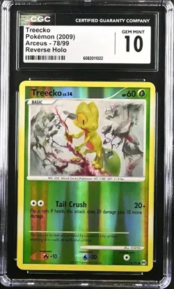 POP 1 Treecko 78/99 Platinum Arceus Pokemon Reverse Holo CGC 10 GEM MINT - Image 1