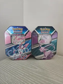 Pokemon TCG V Heroes Sylveon V, Espeon V Tin's NEW SEALED - Image 1