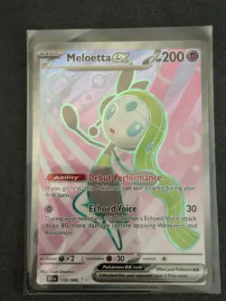 Meloetta ex 159/086 Black Bolt Ultra Rare Full Art Pokemon NM - Image 1