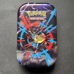 Pokemon TCG: Mega Evolution Factory Sealed Lucario Tin x2 Packs Cards Stickers - Image 1