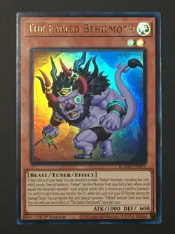 Yugioh The Fabled Behilmoth Ultra Rare Monster Mayhem BLMM-EN012 NM - Image 1