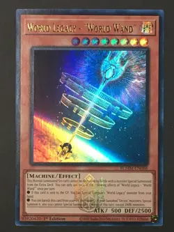 Yugioh World Legacy - "World Wand" Ultra Rare Monster Mayhem BLMM-EN086 NM - Image 1