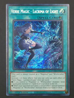 Yugioh Verre Magic - Lacrima of Light Secret Rare Monster Mayhem BLMM-EN046 NM - Image 1