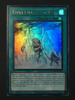 Yugioh Twin Pillars of Ice Ultra RareMonster Mayhem BLMM-EN032 NM - Image 1