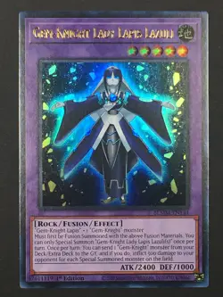 Yugioh Gem-Knight Lady Lapis Lazuli BLMM-EN144 Ultra Rare Monster Mayhem NM - Image 1