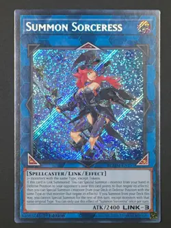 Yugioh Summon Sorceress Secret Rare Battles of Legend: Monster Mayhem BLMM-EN157 - Image 1