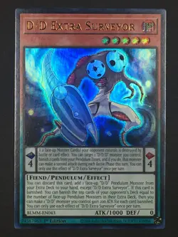 Yugioh D/D Extra Surveyor Ultra Rare Monster Mayhem BLMM-EN043 NM - Image 1