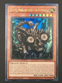 Yugioh Redox, Dragon Ruler of Boulders BLMM-EN117 Ultra Rare Monster Mayhem M - Image 1