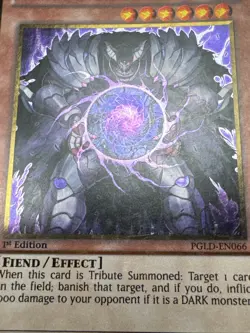 Caius the Shadow Monarch (PGLD-EN066) 1st Edition LP- Gold Rare Holo YuGiOh! - Image 2