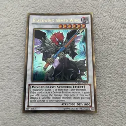 YuGiOh - Blackwing Armed Wing RGBT-EN041 Super Rare - Moderately Played - Image 1