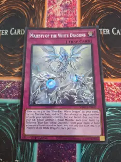 Yugioh Majesty of the White Dragons SDWD-EN027 Super Rare 1st Edition Near Mint - Image 1