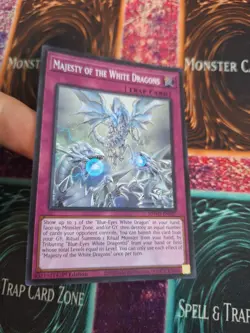 Yugioh Majesty of the White Dragons SDWD-EN027 Super Rare 1st Edition Near Mint - Image 2