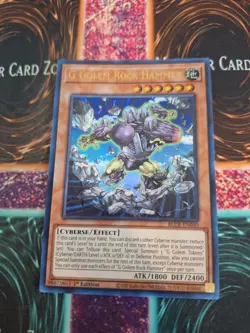 Yugioh G Golem Rock Hammer BLCR-EN040 Ultra Rare 1st Edition Near Mint - Image 1