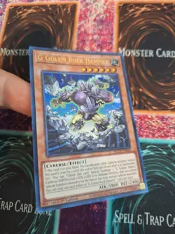 Yugioh G Golem Rock Hammer BLCR-EN040 Ultra Rare 1st Edition Near Mint - Image 2