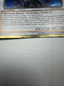 Blackwing Armor Master (PGLD-EN077) LP Premium Gold 1st Edition YuGiOh! - Image 2