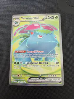 Pokemon Card - Venusaur EX 182/165 Full Art Holo Rare S&V 151 - M/NM - Image 1