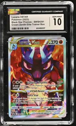 CGC 10 Gem Mint - Lucario VSTAR SWSH291 SWSH: Sword & Shield Promo Cards Holo - Image 1