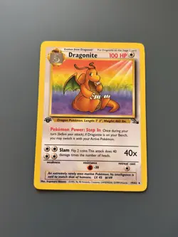 Pokemon TCG WOTC 1999 Fossil Set: Dragonite 19/62 1st Edition Rare Card - LP/NM - Image 1