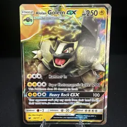 Alolan Golem GX 34/111 Ultra Rare SM - Crimson Invasion Pokemon Card - Image 1