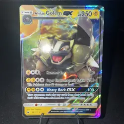 Alolan Golem GX 34/111 Ultra Rare SM - Crimson Invasion Pokemon Card - Image 2