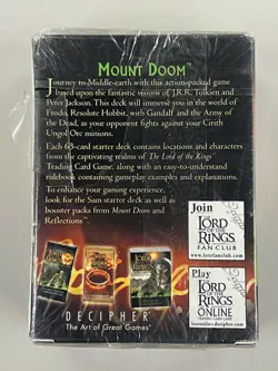 LORD OF THE Rings Mount Doom 63-card Frodo Starter Deck New Sealed Torn Plastic - Image 2