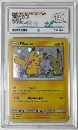 PIKACHU SM162 BLACK STAR PROMO ACE 10 POKEMON CARD - Image 1