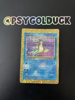 Lapras 25/62 Fossil Set Vending Sticker Holo Prism Vintage Pokemon Card - Image 1