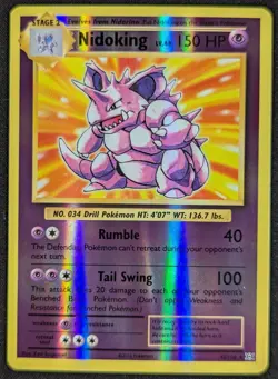 Nidoking 2016 XY Evolutions Reverse Holo Rare Pokemon Card 45/108 (NM) - Image 1