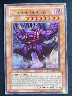 Vampire Genesis SD2 Ultra Rare - 1st ed Yugioh Card #4QM - Image 1