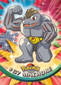 Machoke #67 - BLUE Logo -NON-HOLO - SERIES 1 - TOPPS Pokemon Card - NM/LP - Image 1