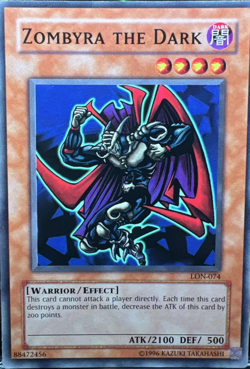 Zombyra the Dark - LON-074 Common Unlimited Edition VLP YuGiOh TCG Card - Image 1