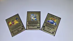 Pokemon Gold Metal Card Charizard Venusaur Blastoise for Collectors and Display - Image 1