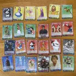 Disney 100 Weiss Schwarz 24 Cards Complete Set RARE Cards Cracked Ice (FF) - Image 1