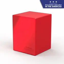 ULTIMATE GUARD SOLID RED BOULDER 100+ DECK CASE NEW Card Storage Box ccg - Image 2