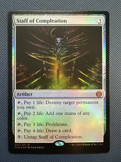 MTG Staff of Compleation - Phyrexia: All Will Be One (ONE) NM Foil - Image 1