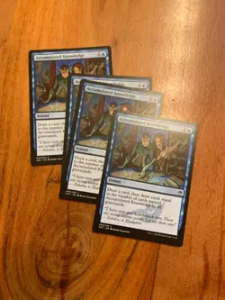 x4 MTG ACCUMULATED KNOWLEDGE LP MASTERS 25 MAGIC THE GATHERING PLASYET - Image 1