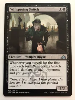 MTG Guilds of Ravnica Whispering Snitch 090/259 NM - Image 1